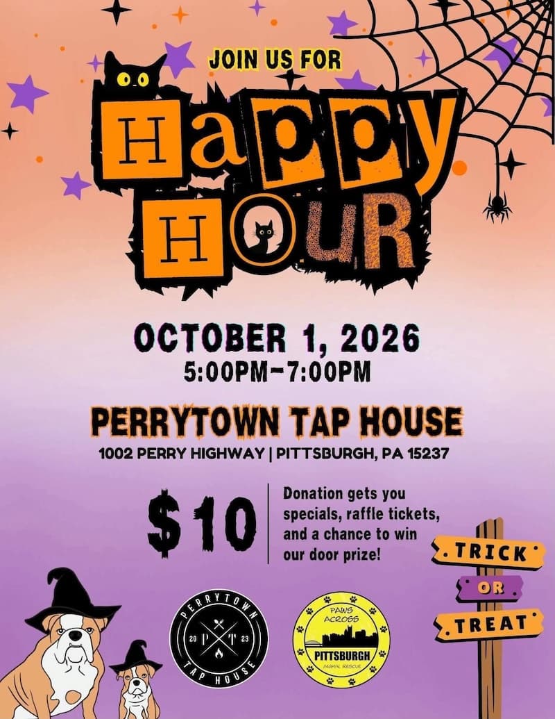 Paws Across Pittsburgh Happy Hour Oct 1 2026